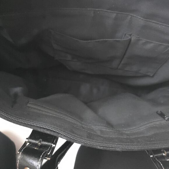 Black Tote Bag Things Remembered Personalized Houndstooth Clean Monogrammed - Picture 4 of 11